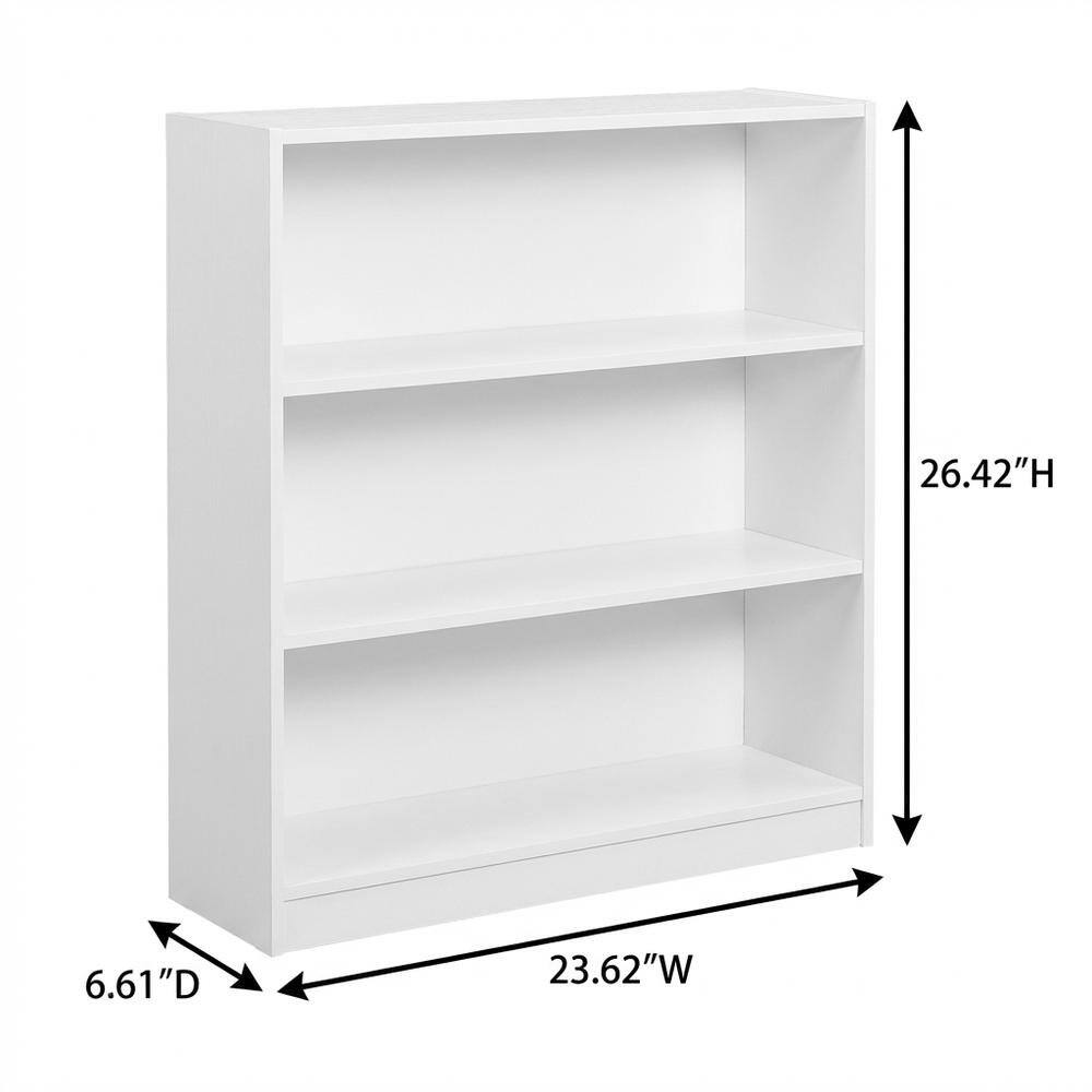 FurniFact - Wooden Bookcase with Open Shelves for Home Office and Living Room - White price history on PriceWatchPro
