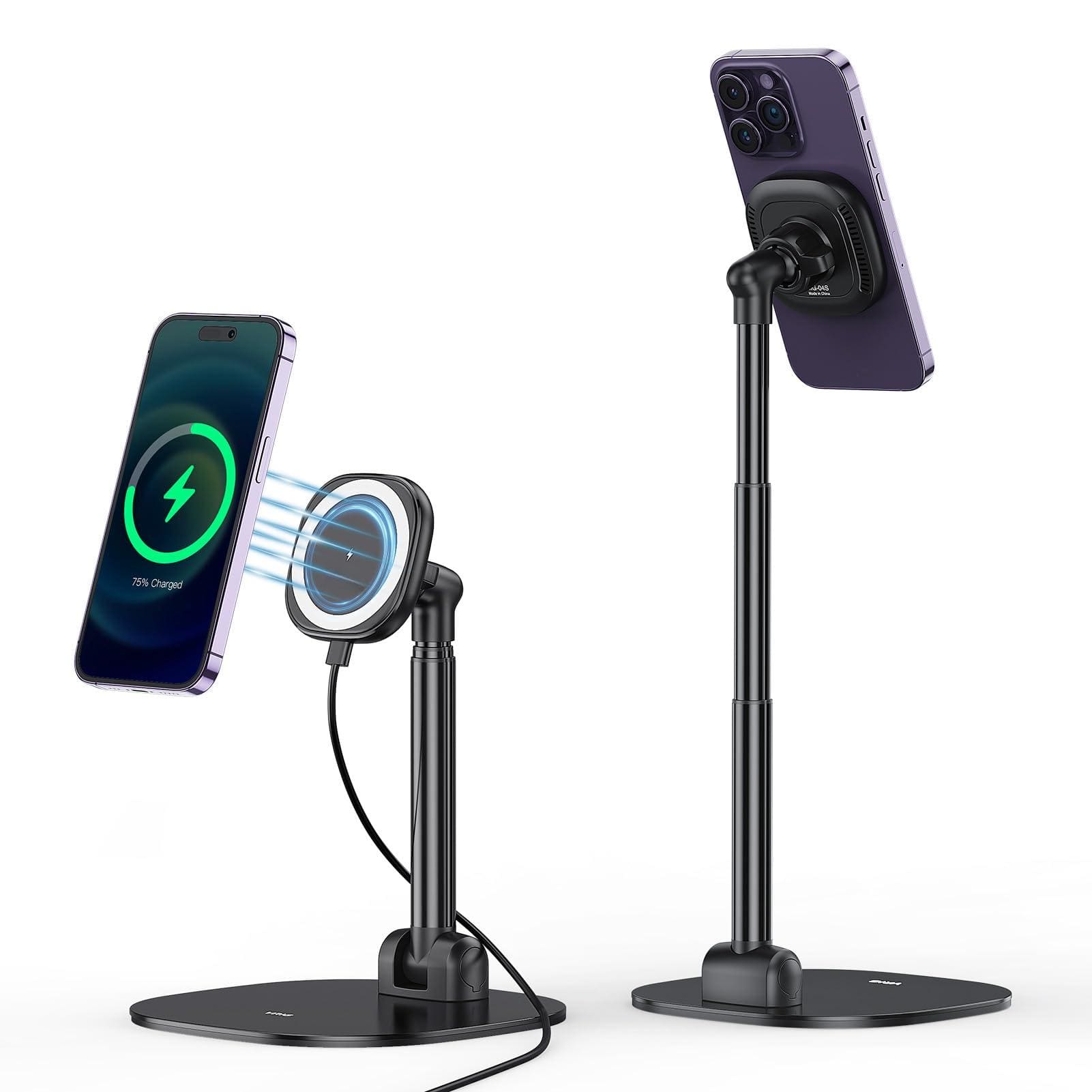 VEGA AUTOMOTIVE - Vrig Magnetic Desk Phone Stand For Office home rotation Wireless Holder With Ring Height tilt Adjustable Ce - Wireless charging