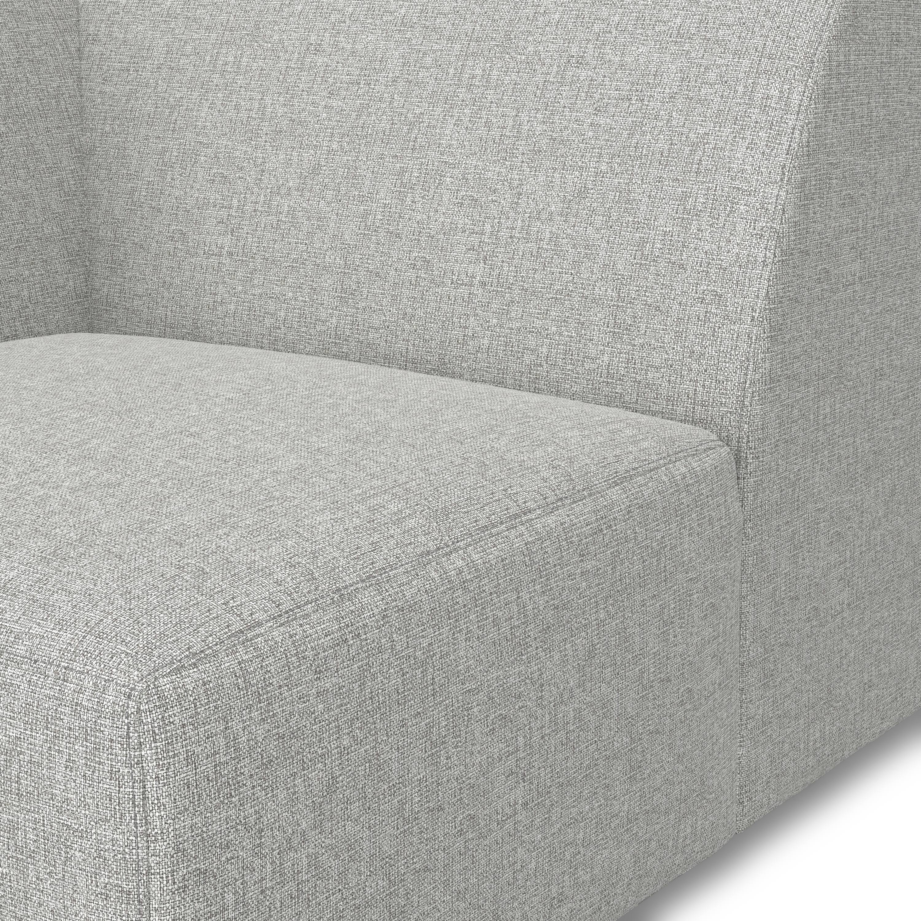 Alt View 5. Simpli Home - Rex Corner Sofa Module in Tightly Woven Performance Fabric - Pale Grey.