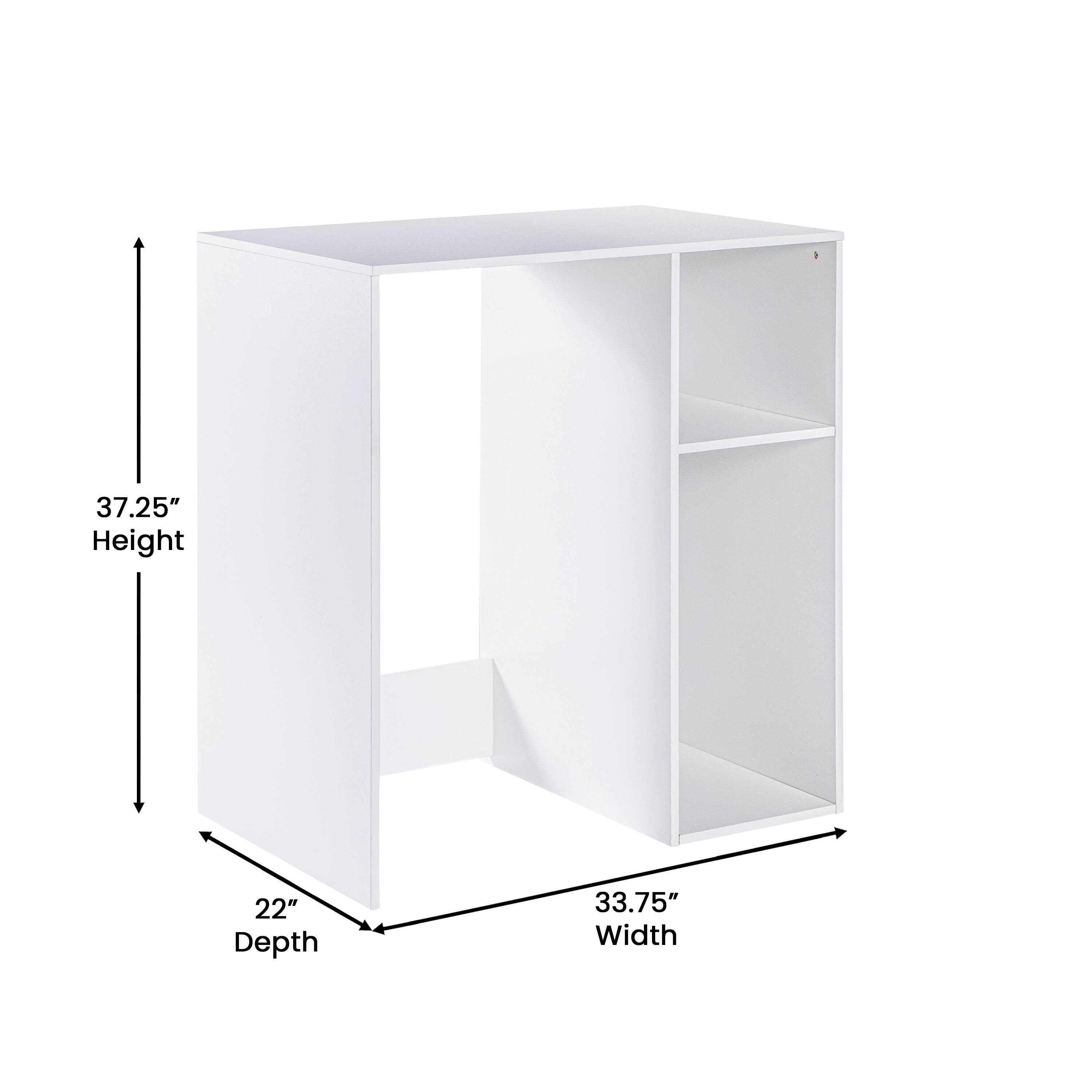 37.25" Height  
22" Depth  
33.75" Width