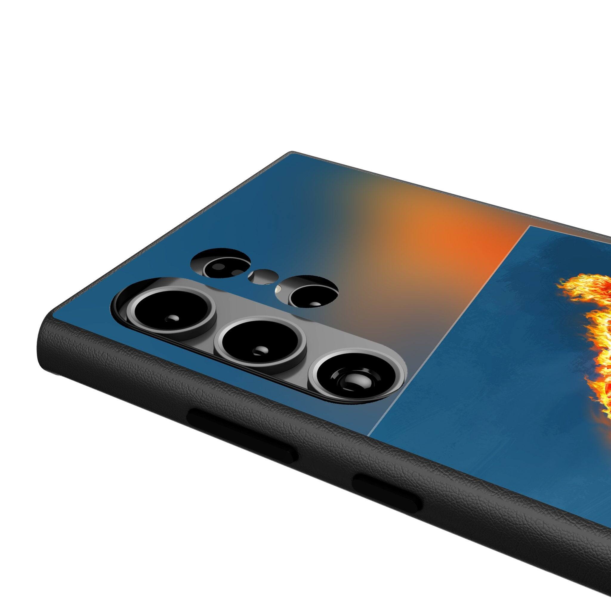 Back. Keyscaper - Marvel Cover Art MagSafe Compatible Phone Case - Samsung Galaxy S24 Plus - Human Torch.