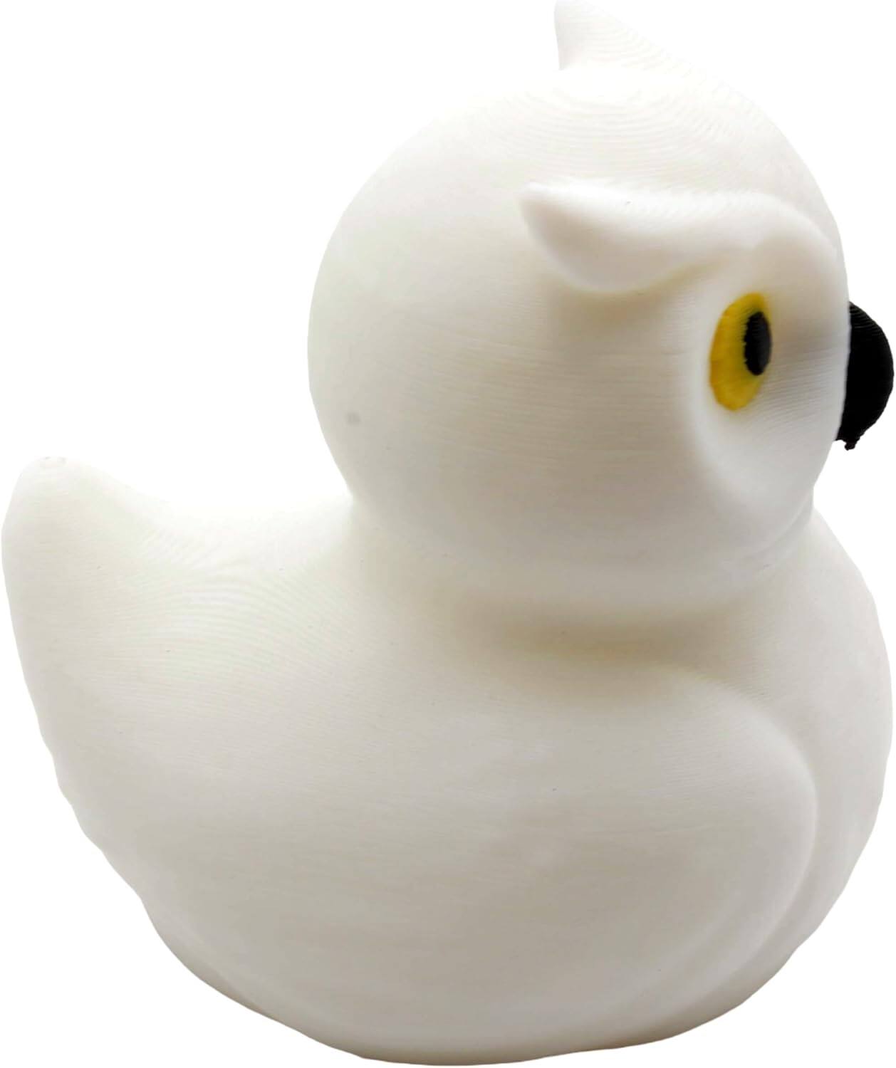 Left. JuzToys - Owl Duck Figurine, 4x4 Ducking, Fun Car Dashboard Accessory, Unique Owl Gifts, Ducks for Cars by PowerTRC - White.