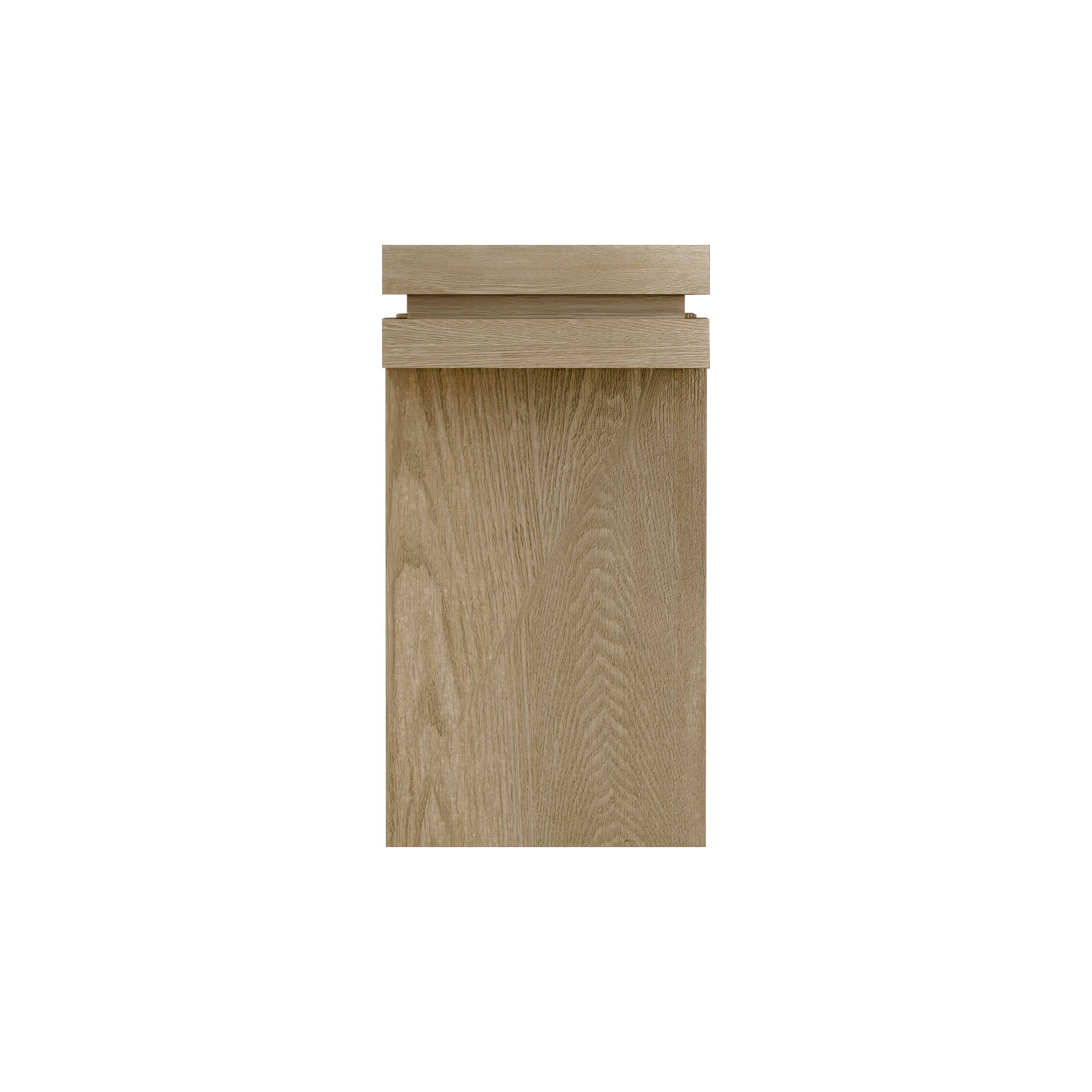 Alt View 5. Loheer - Loheer Console Table, 66 Inch Extra Wide Oak Console Table with Real Wood Veneer, Sofa Table - Oak.