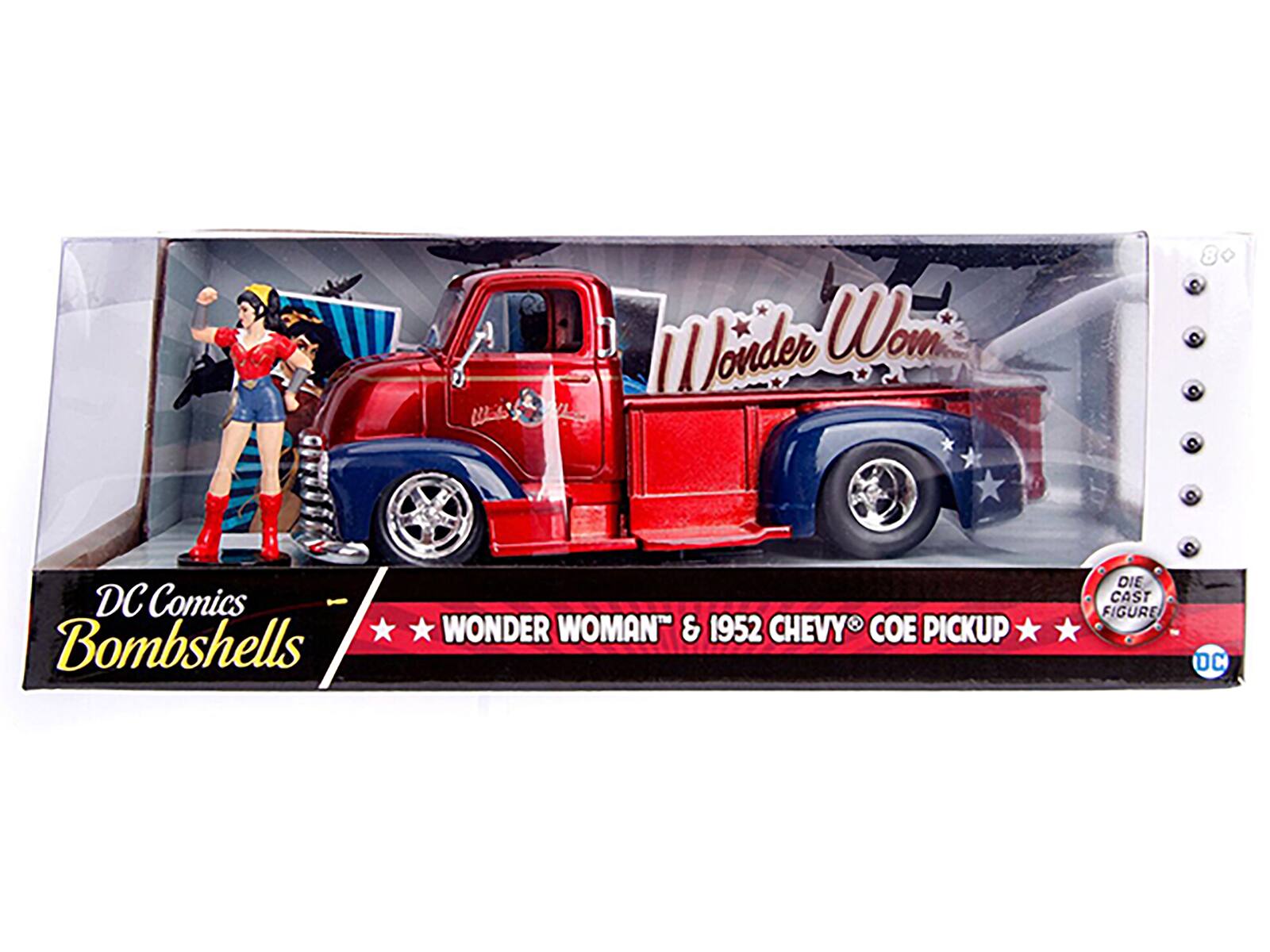 Wonder Woman DC Comics Bombshells WONDER WOMAN & 1952 CHEVY COE PICKUP DIE CAST FIGURE DC