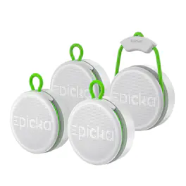 Epicka - Tracker Tags with Adjustable Strap, 2-Year Battery - White-4 Pack