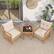 Alt View 8. Costway - 3 PCS Patio Furniture Set Outdoor PE Wicker Conversation Bistro Set - Light Brown,Beige.