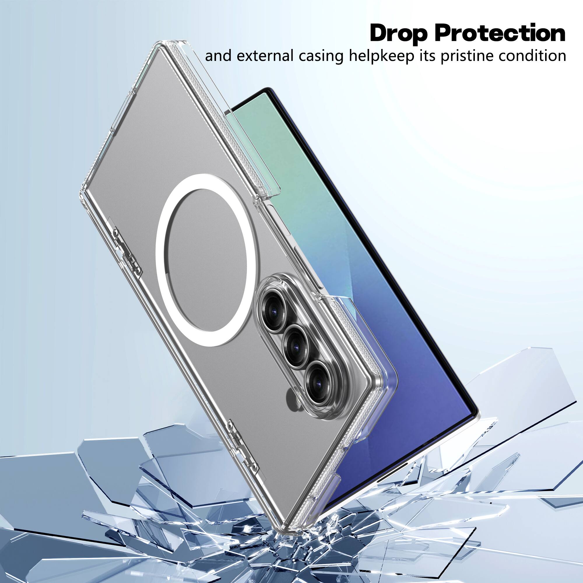 Drop Protection and external casing help keep its pristine condition