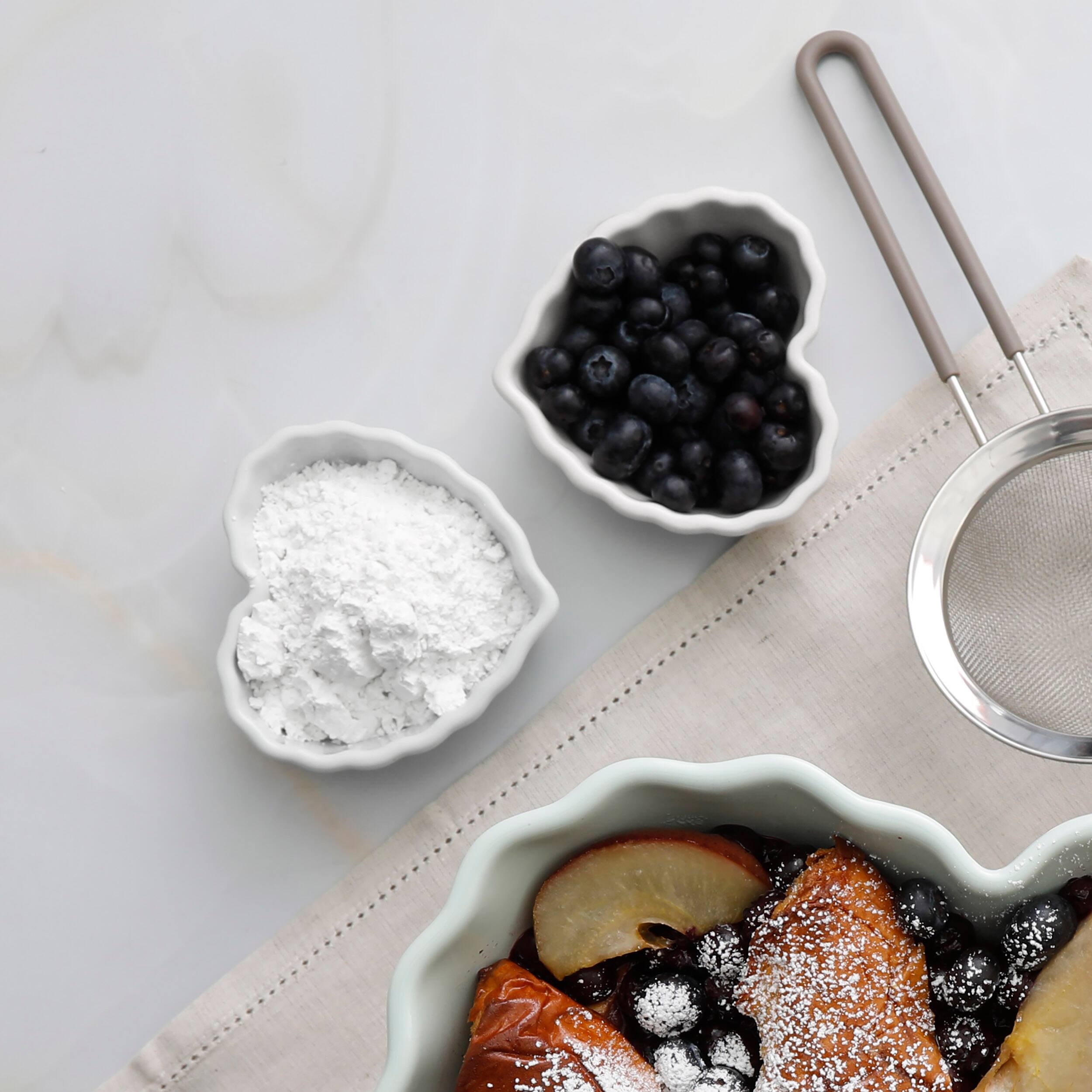 Alt View 5. Martha Stewart - Martha Stewart Hartley 6 Piece 4.1 Inch Stoneware Heart Shape Baker Set in Blue - Blue.