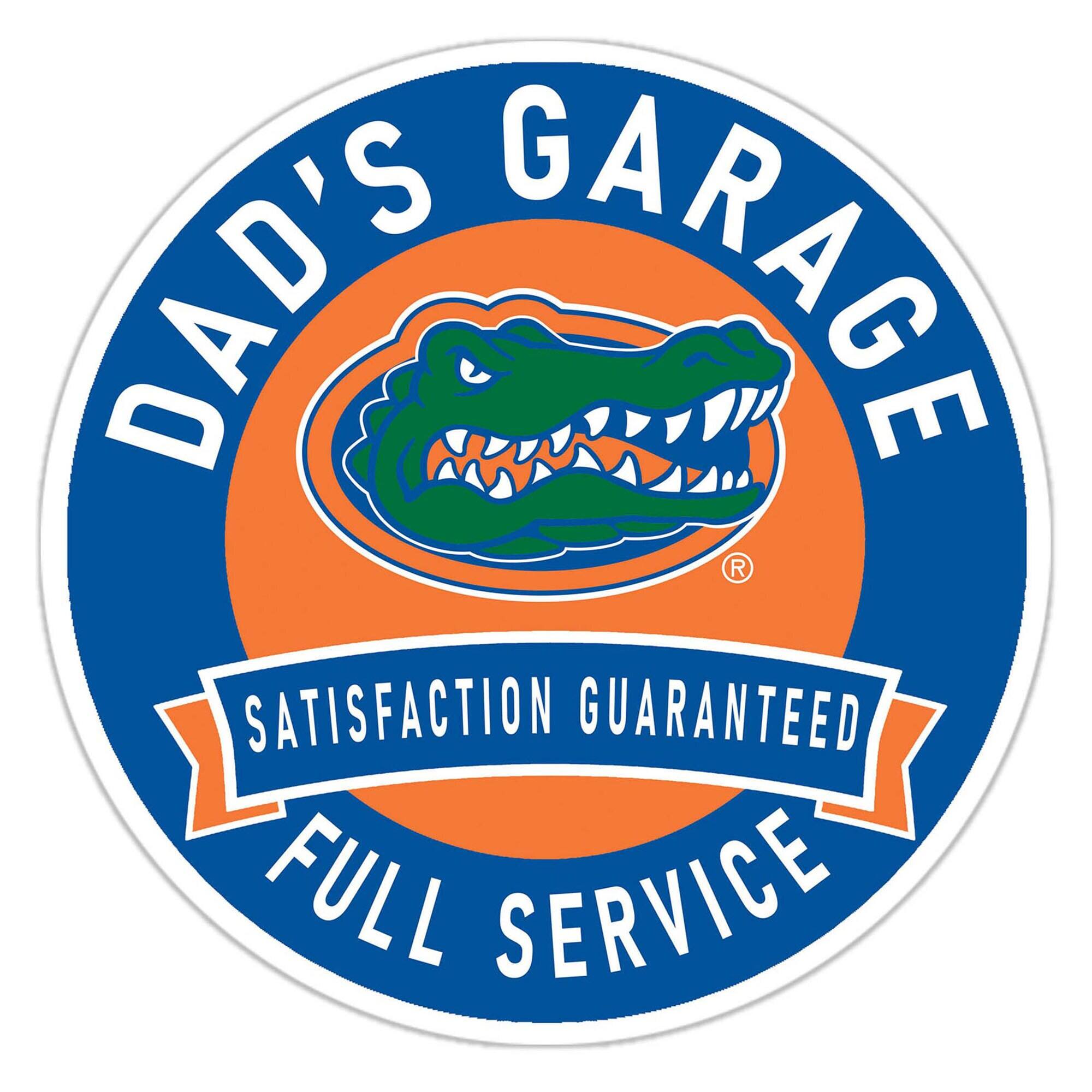 Florida Gators 16" Dad's Garage Wood Sign