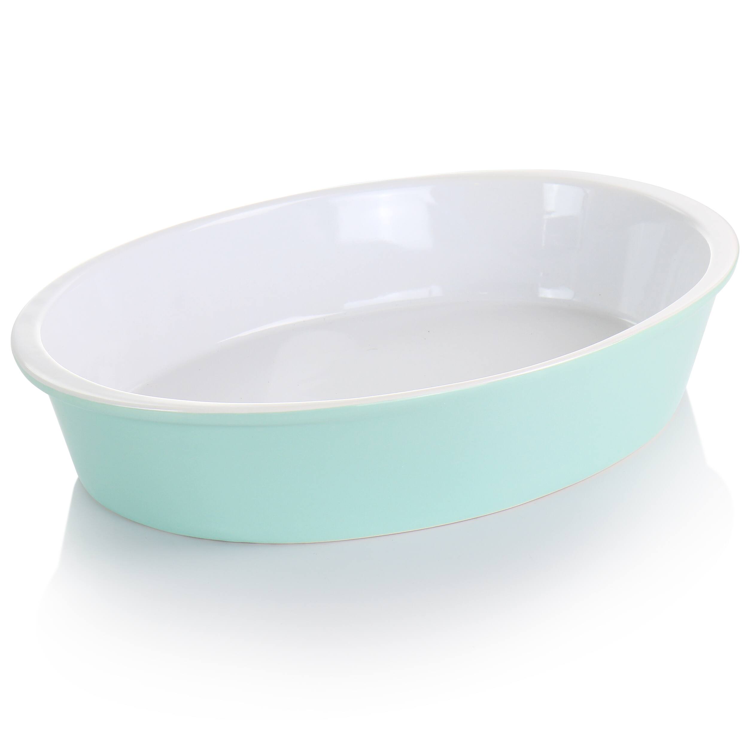 Alt View 6. Martha Stewart - Martha Stewart 13 Inch x 9.5 Inch Stoneware Oval Baker in Mint - Mint.