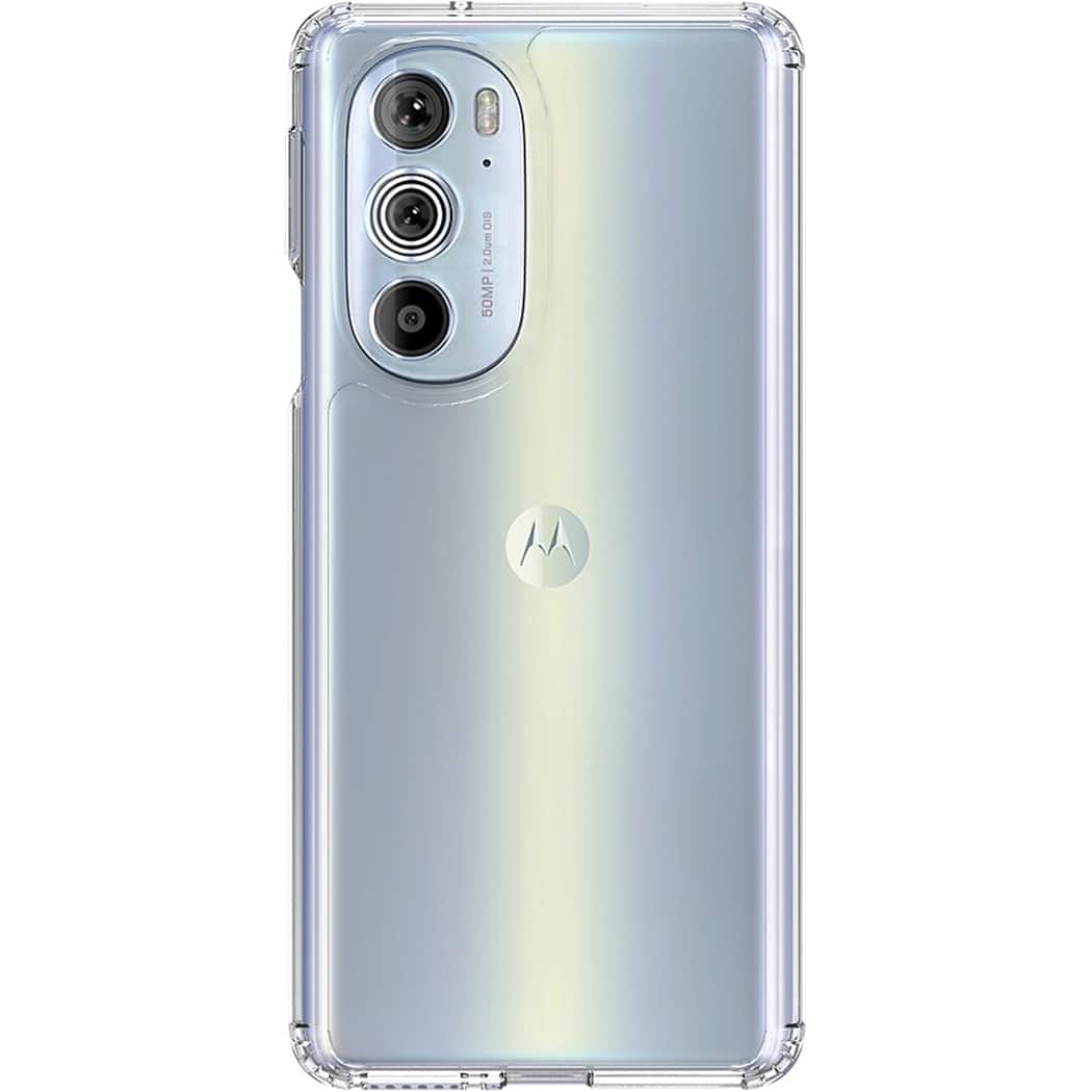 Front. SaharaCase - Hybrid-Flex Hard Shell Case for Motorola Edge+ 2022 - Clear.
