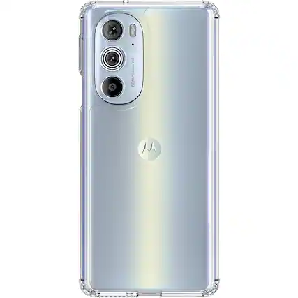 Front. SaharaCase - Hybrid-Flex Hard Shell Case for Motorola Edge+ 2022 - Clear.