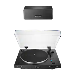 Audio-Technica - ATLP3XBTBKP2 Fully Automatic Wireless Turntable and Speaker Bundle