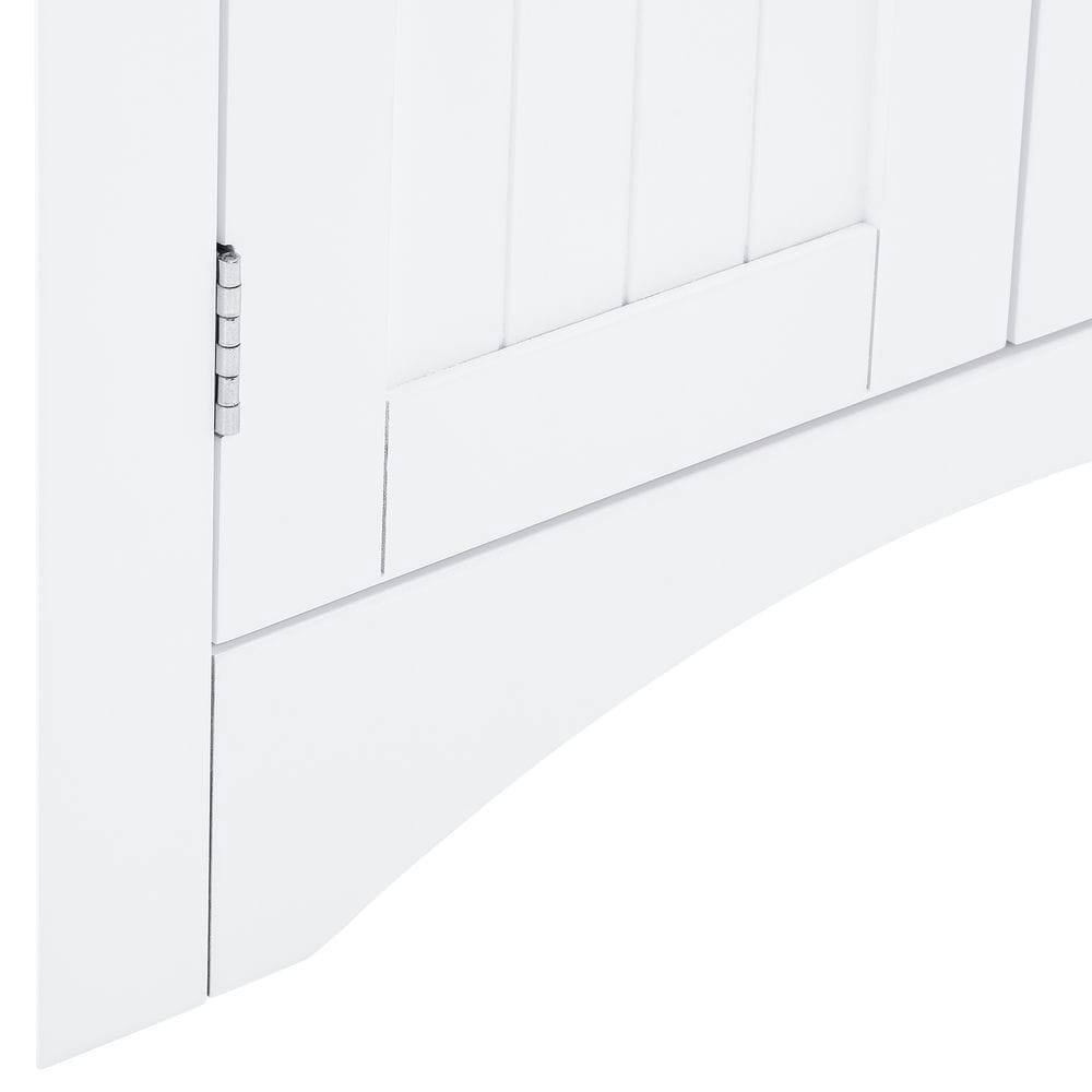 Left. Kadyn - Corner cabinet with Doors and Shelves, Free Standing Storage Cabinet for Kitchen, Living Room, Bathroom, White - White.