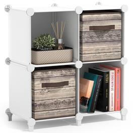 Sorbus - 4 Cube Storage Organizer –Waterproof Cubby Shelf - Closet, Toys, Books, Shoes, Décor –Bedroom, Living Room, Kids - White