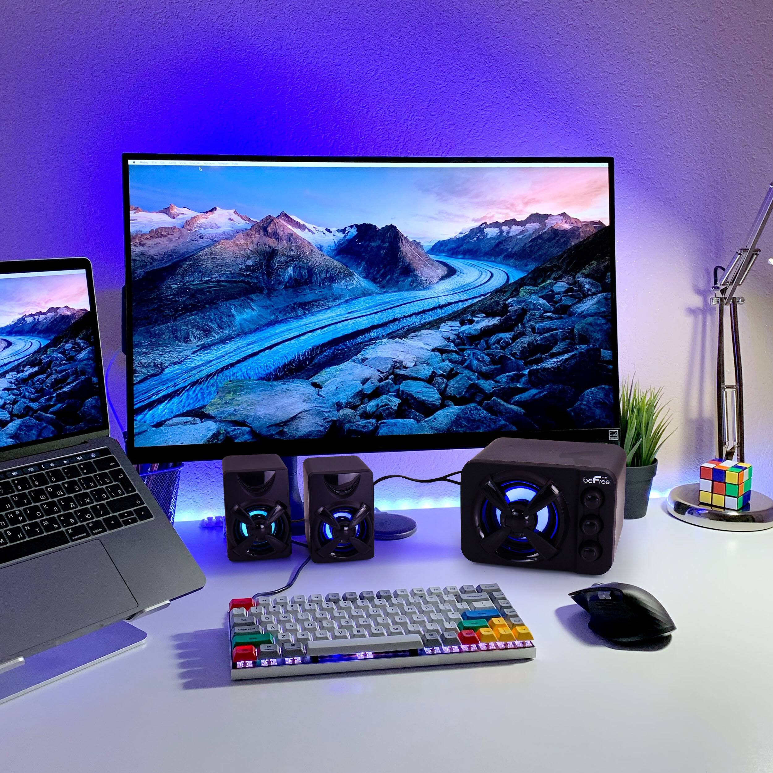 Alt View 3. beFree Sound - beFree Sound Color LED 2.1 Gaming Speaker System - Black.