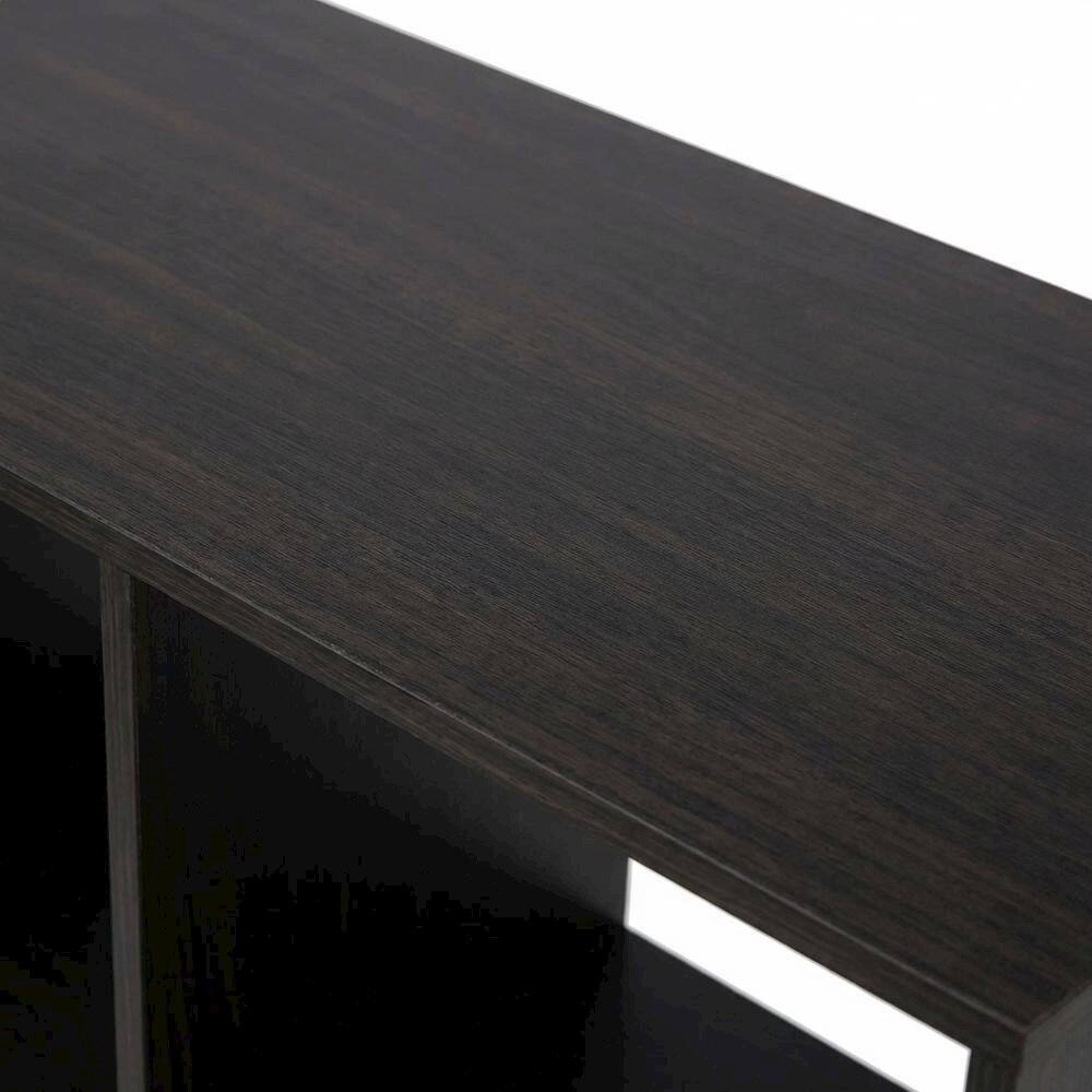 Alt View 1. FurniFact - Espresso 3-Tier Open Book Shelf with Rustic Wooden Design - Expresso.