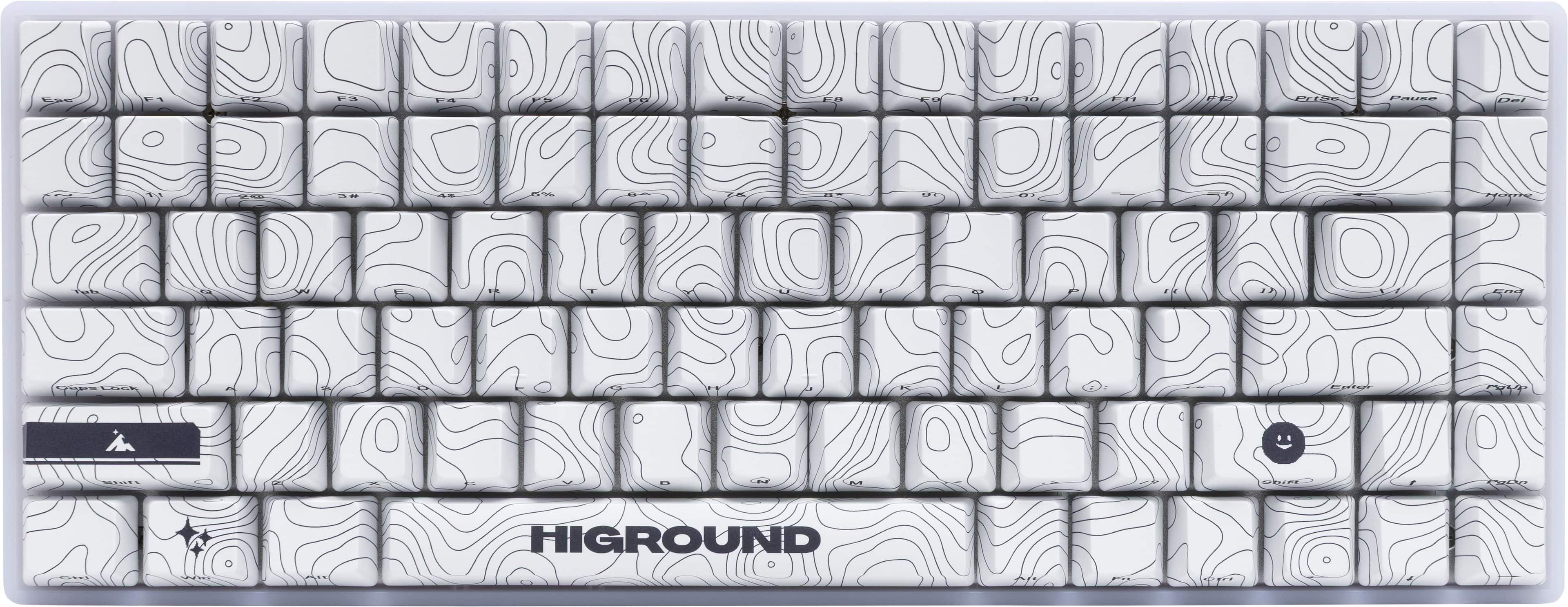 Higround - Basecamp 75+ 75% Wired Mechanical Lubed TTC Milky Switch Gaming Keyboard with RGB Backlighting - SNOWSTONE - Front_Zoom