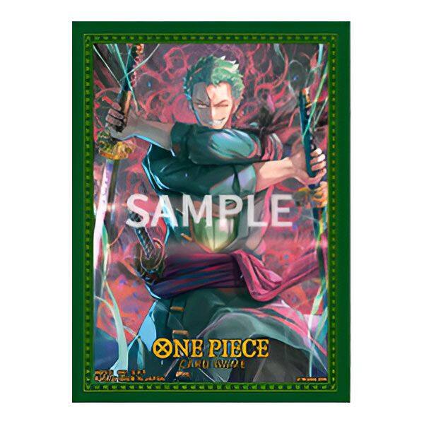 Bandai - One Piece Card Game Protective Sleeves - Official Sleeve Set 11 - Roronoa Zoro - 70ct Sleeves
