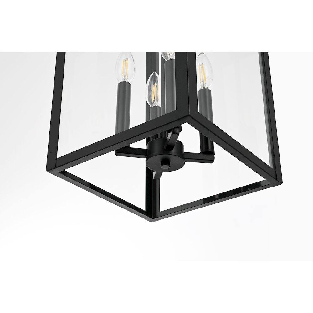 Alt View 1. Elegant Lighting - Carisle 12 Inch Outdoor Wall Sconce In Black - Black.