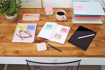 Alt View 1. Post-it - Post-it Greener Recycled Pop-up Notes, 3" x 3", Sweet Sprinkles Collection, 100 Sheet/Pad, 6 Pads/Pack (R330RP-6AP) - Positively Pink, Fresh Mint, Moonstone.