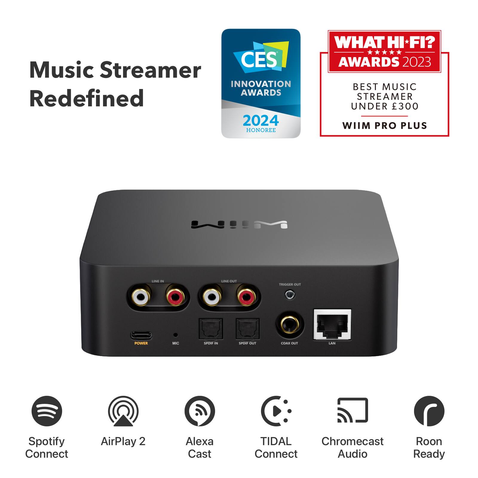 Wiim Pro Plus ストリーミングデバイス　美品 WiiM Pro Plus Wireless Audio Streamer Black - Best Buy