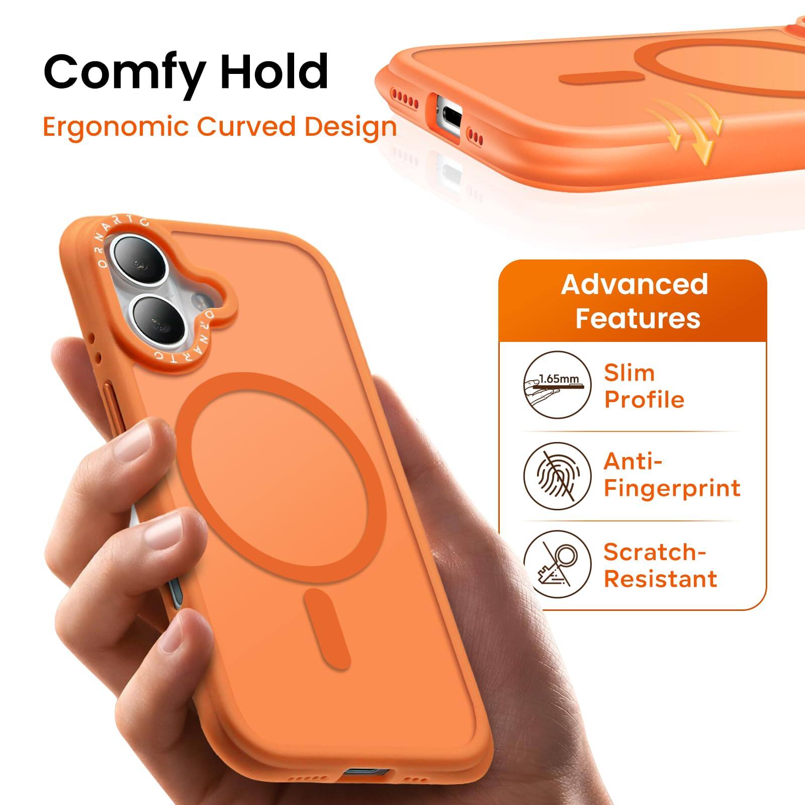 Comfy Hold  
Ergonomic Curved Design  

Advanced Features  
1.65mm Slim Profile  
Anti-Fingerprint  
Scratch-Resistant