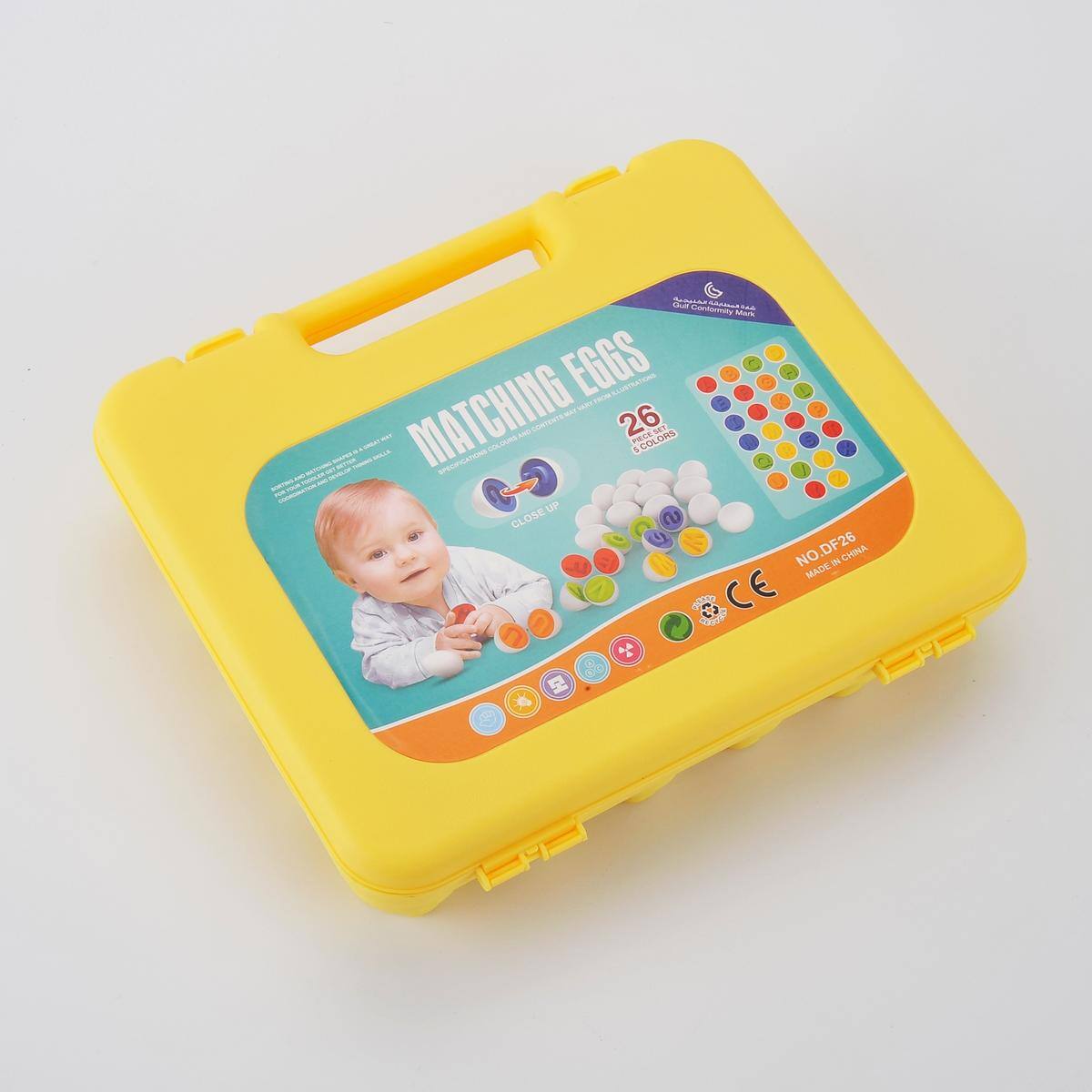 Matching Eggs  
26 Pieces  
26 Colors  
No DF26  
Made in China  
CE  
2+