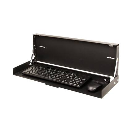 Front. RackSolutions - RackSolutions Full Keyboard Wall Mount - Black.