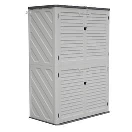 Mondawe - Rust Proof Resin Garden Equipment Storage with Partitions - White
