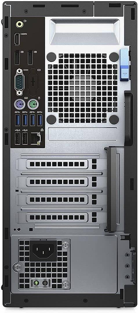 Back. Lenovo - Dell OPTIPLEX 7050 Mini Tower Desktop, Intel i7-7700 up to 4.20GHz, 32GB DDR4, 1TB NVMe SSD+2TB HDD, WiFi, Win11 Pro - Black.