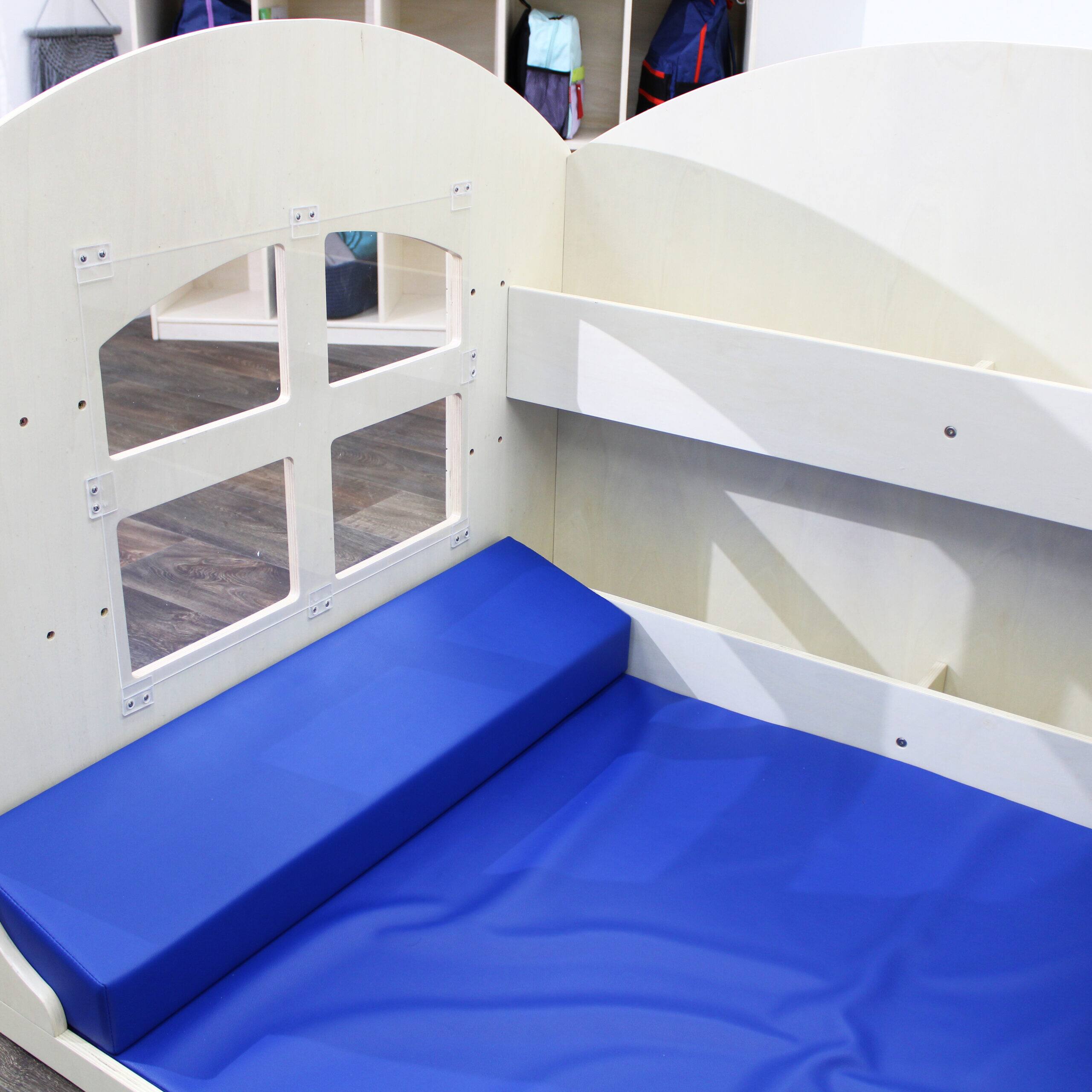 Alt View 2. Children's Factory - Reading Nook with Book Shelves - RTA - Blue.