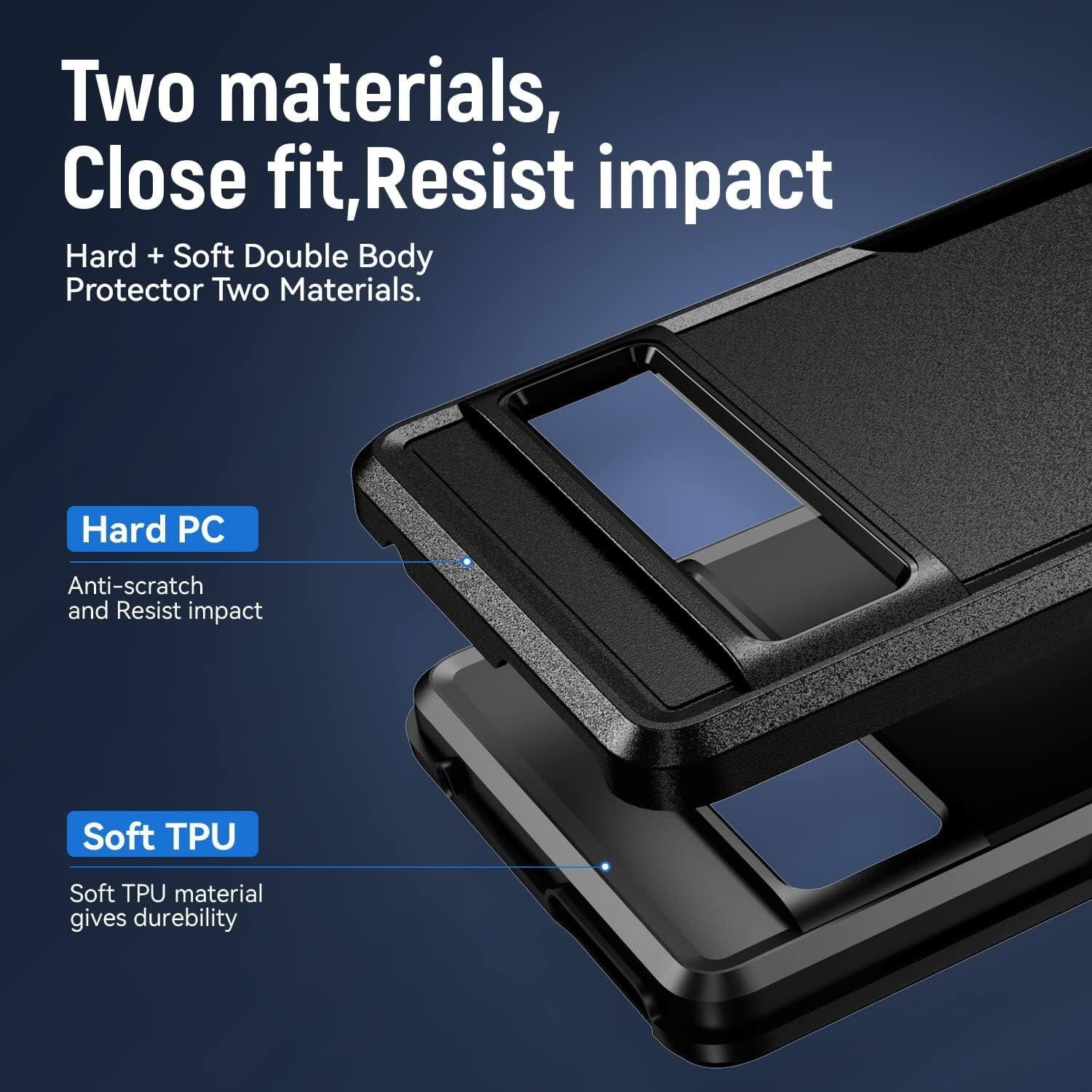 Two materials, Close fit, Resist impact
Hard + Soft Double Body Protector Two Materials.
Hard PC Anti-scratch and Resist impact
Soft TPU Soft TPU material gives durability