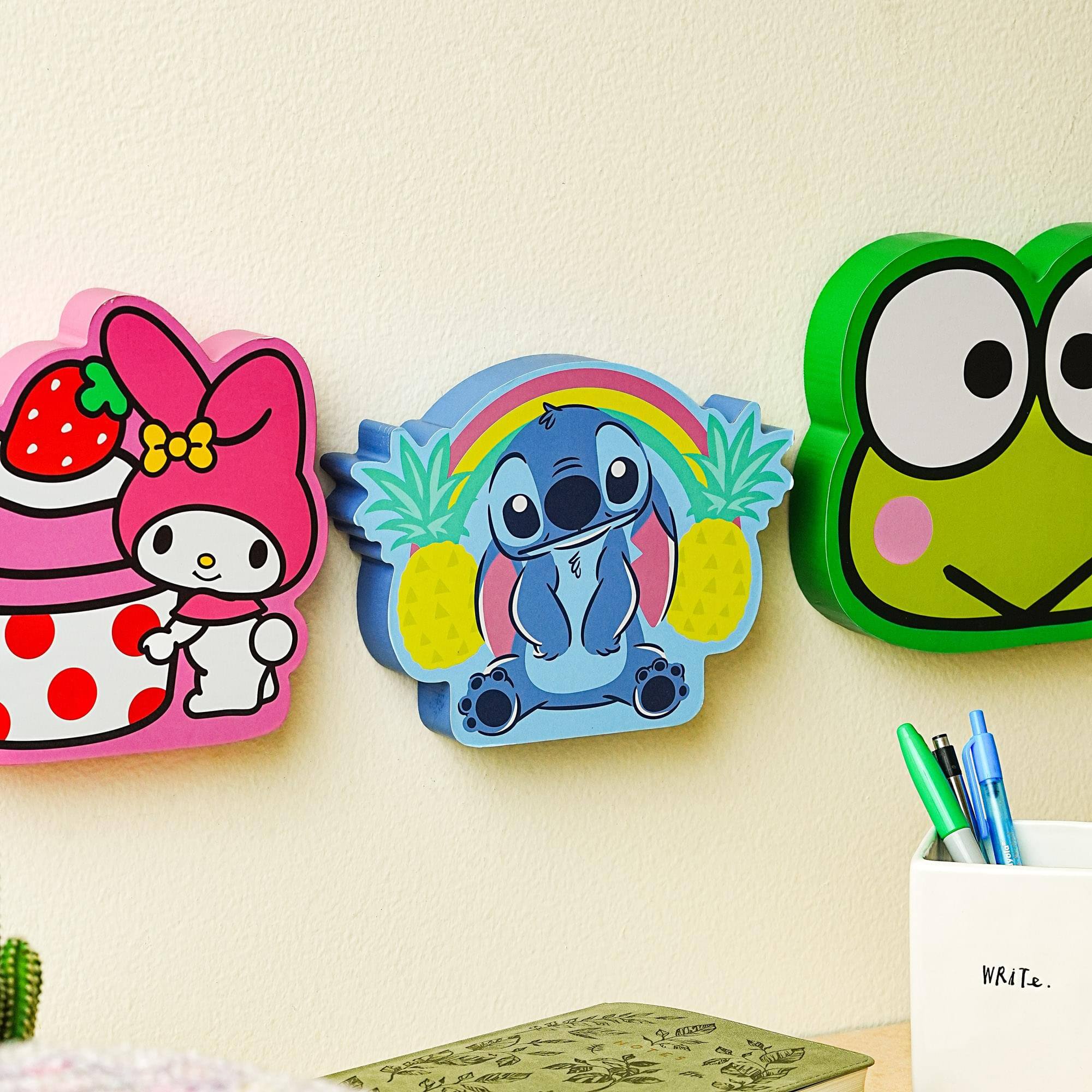 Alt View 5. Silver Buffalo - Disney Lilo & Stitch Pineapples Die-Cut Wooden Wall Art | 6 x 8 Inches - Blue.