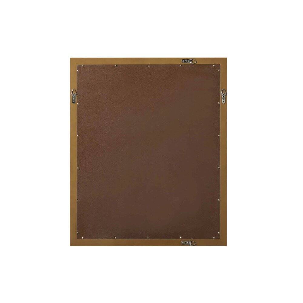 Angle. Elegant Kitchen and Bath - Noah Wooden Rectangle Mirror 30 x 36 in Hazel Oak - Hazel Oak.
