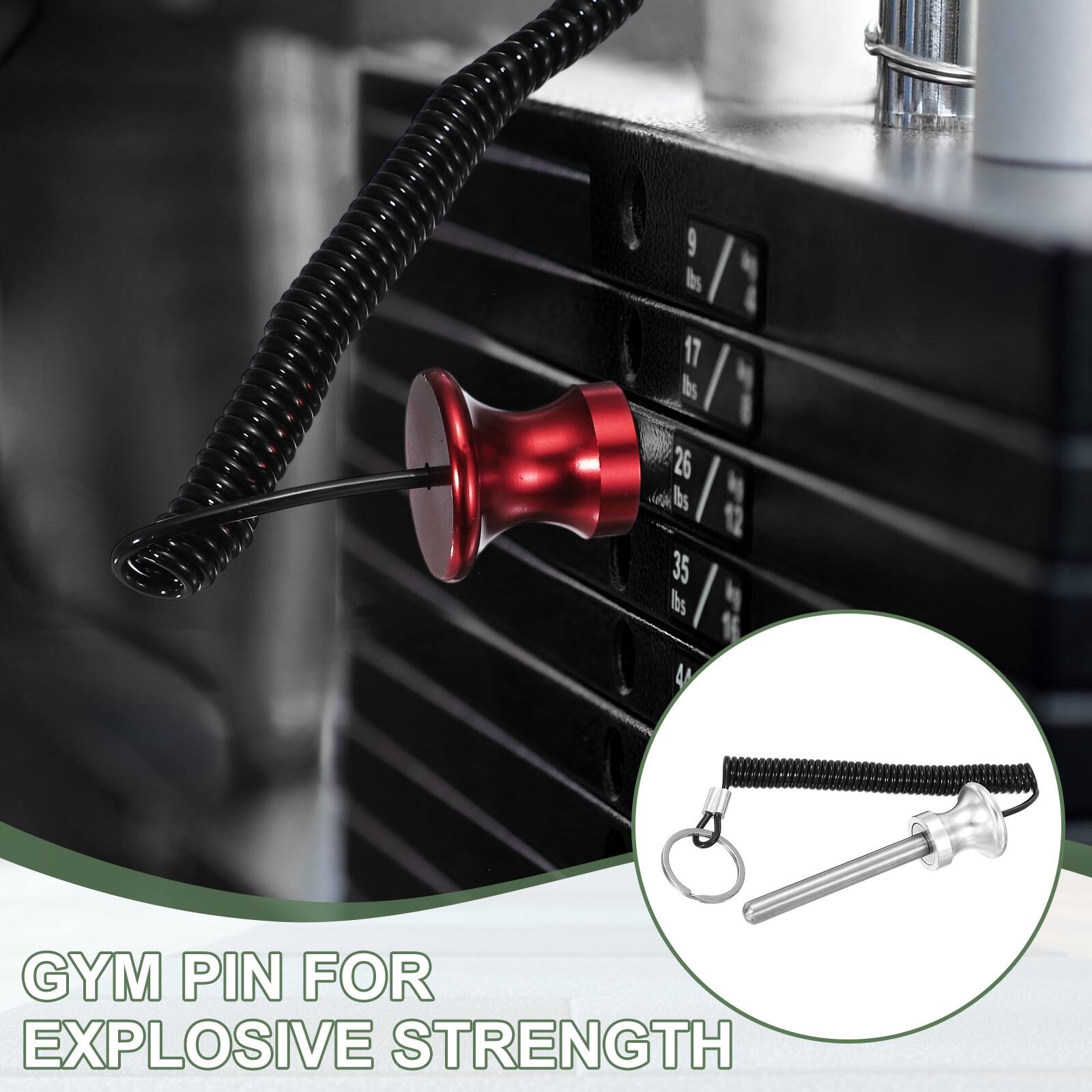 9 lbs 17 lbs 26 lbs 35 lbs

GYM PIN FOR EXPLOSIVE STRENGTH