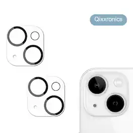 Qixxronics - 2pack Camera Lens Protector for iPhone 15 Camera Lens Shield Tempered Glass Lens Cover for iPhone 15 - Clear