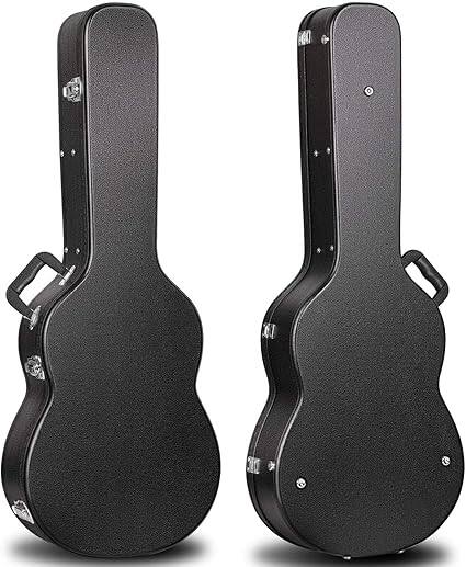 Front. CAHAYA - CAHAYA Guitar Cases Hard Shell Wood Case for Classical Guitars 39 Inch with Key Anti-shock Waterproof CY0241.