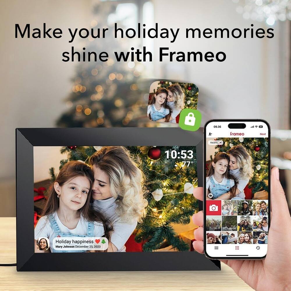 Make your holiday memories shine with Frameo

Holiday happiness ❤️🎄  
Mary Johnson December 25, 2023