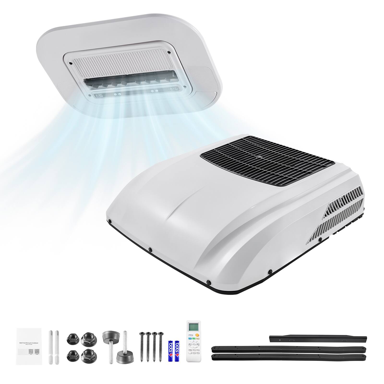 Alt View 7. Loheer - Loheer 12V 10000 BTU RV Rooftop Air Conditioner Truck Cab AC Unit Cooling Heating for Motorhome.
