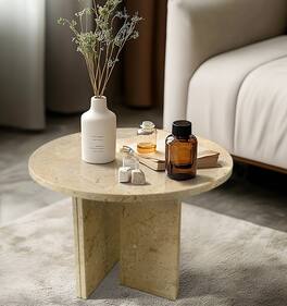 APRILSOUL - Rectangle Wood Detachable Coffee Table Single L Shape Farmhouse Style Dining Room Garden Black - Yellow