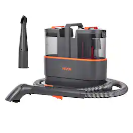 VEVOR - Carpet Cleaner Machine, 50.72 oz Clean Water Tank & 27.05 oz Dirty Water Tank, Portable Upholstery Shampooer - Dark Gray;Orange