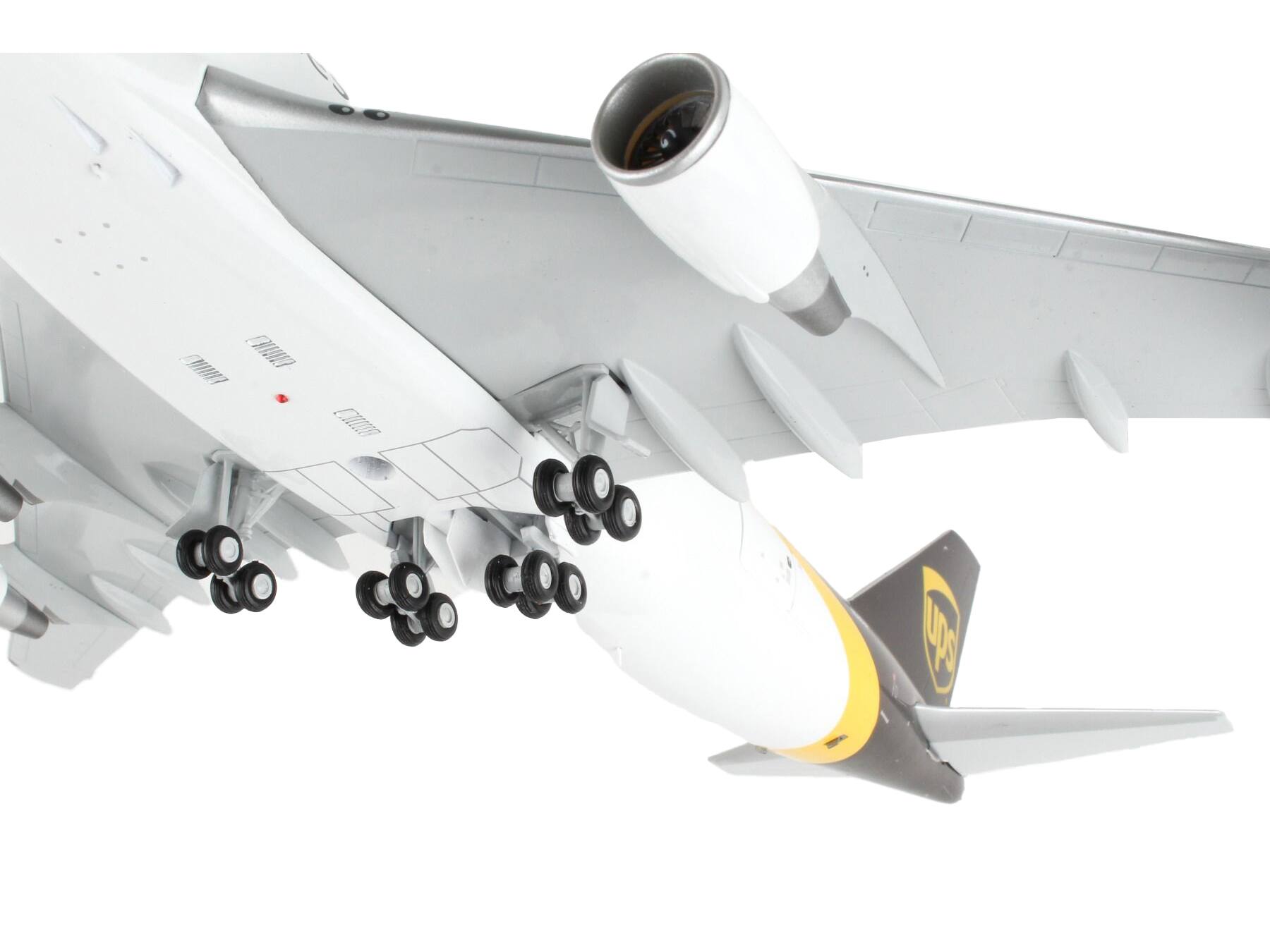 Alt View 1. GeminiJets - Boeing 747-400F Commercial Aircraft UPS Worldwide Services White with Brown Tail Gemini 200 - Interactive Series 1/200 - White with Brown.