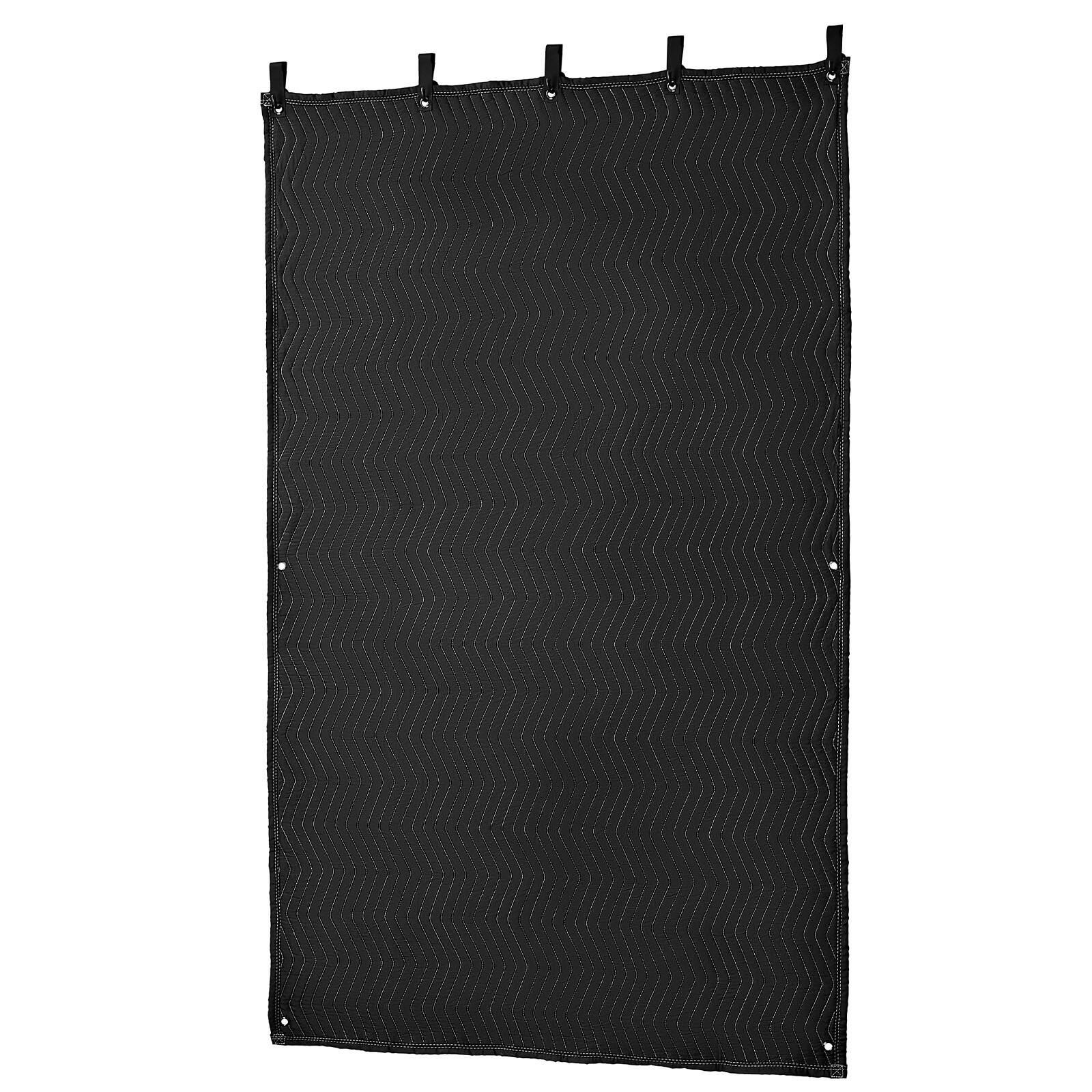 Alt View 5. VEVOR - Sound Dampening Blankets,Soundproof Curtains with 80 x 48 in, Soundproof Blanket with Grommets, Studio Grommeted Blanket - Black.