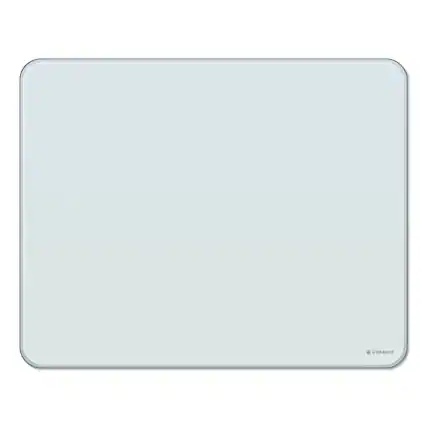 Front. U Brands - Cubicle Glass Dry Erase Board, 20" x 16", White Surface.