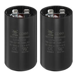 Unique Bargains - 2pcs CD60 Capacitor 189-227 Mfd, 125 VAC Run Motor Start for Electric Fan/Well Pump