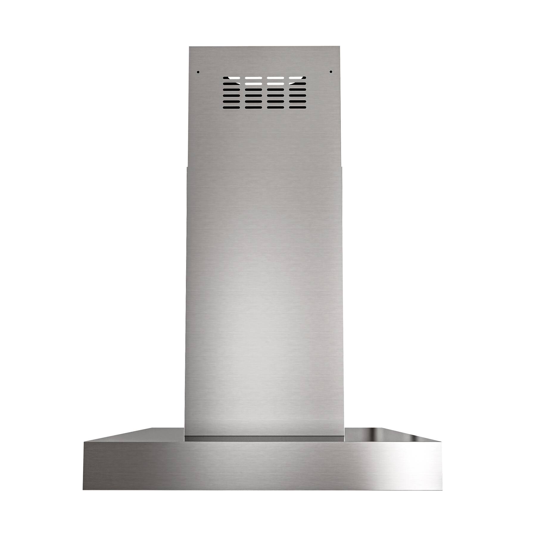 Left. Onefly - 36 inches - Ducted - Island Range Hood - Stainless Steel.