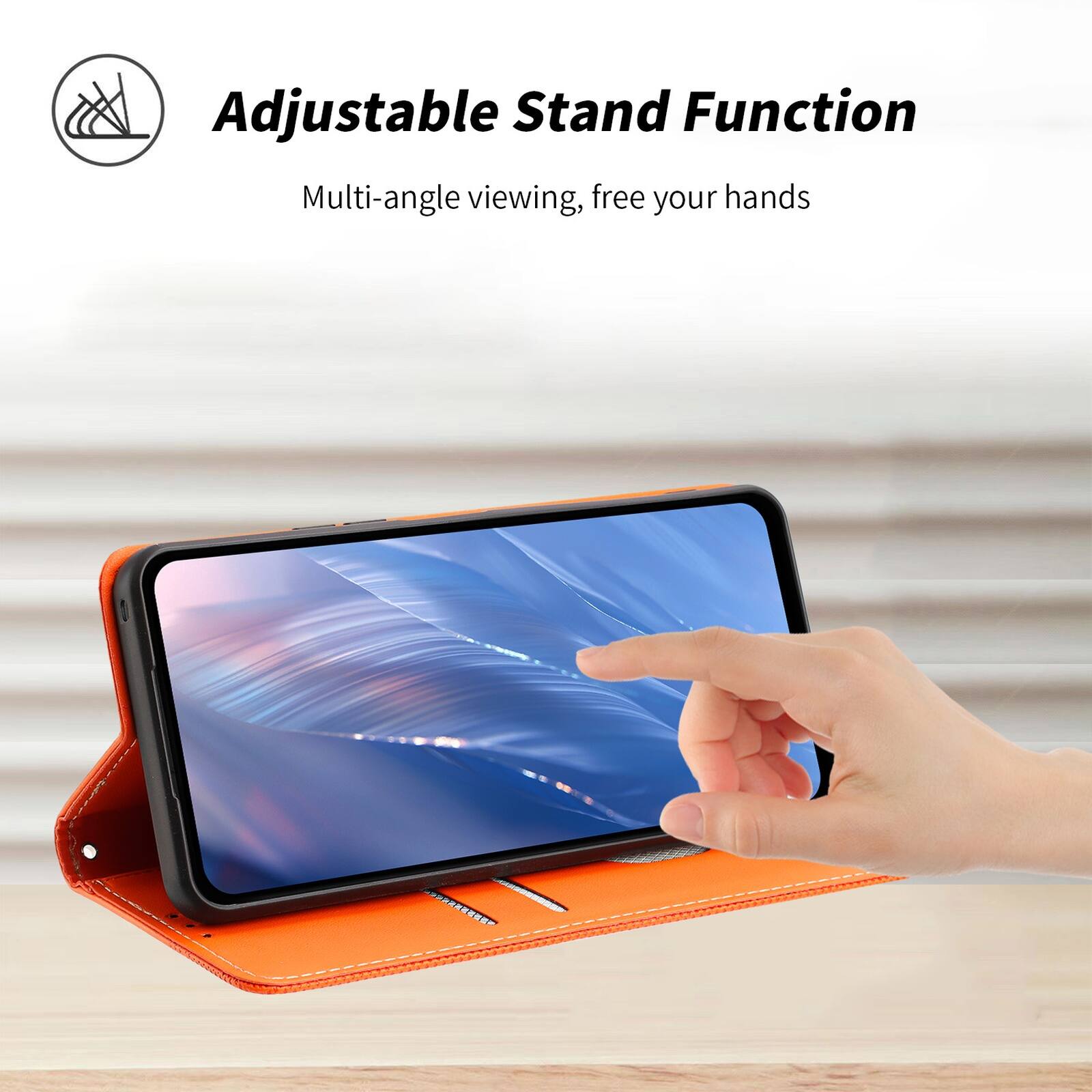 Adjustable Stand Function  
Multi-angle viewing, free your hands