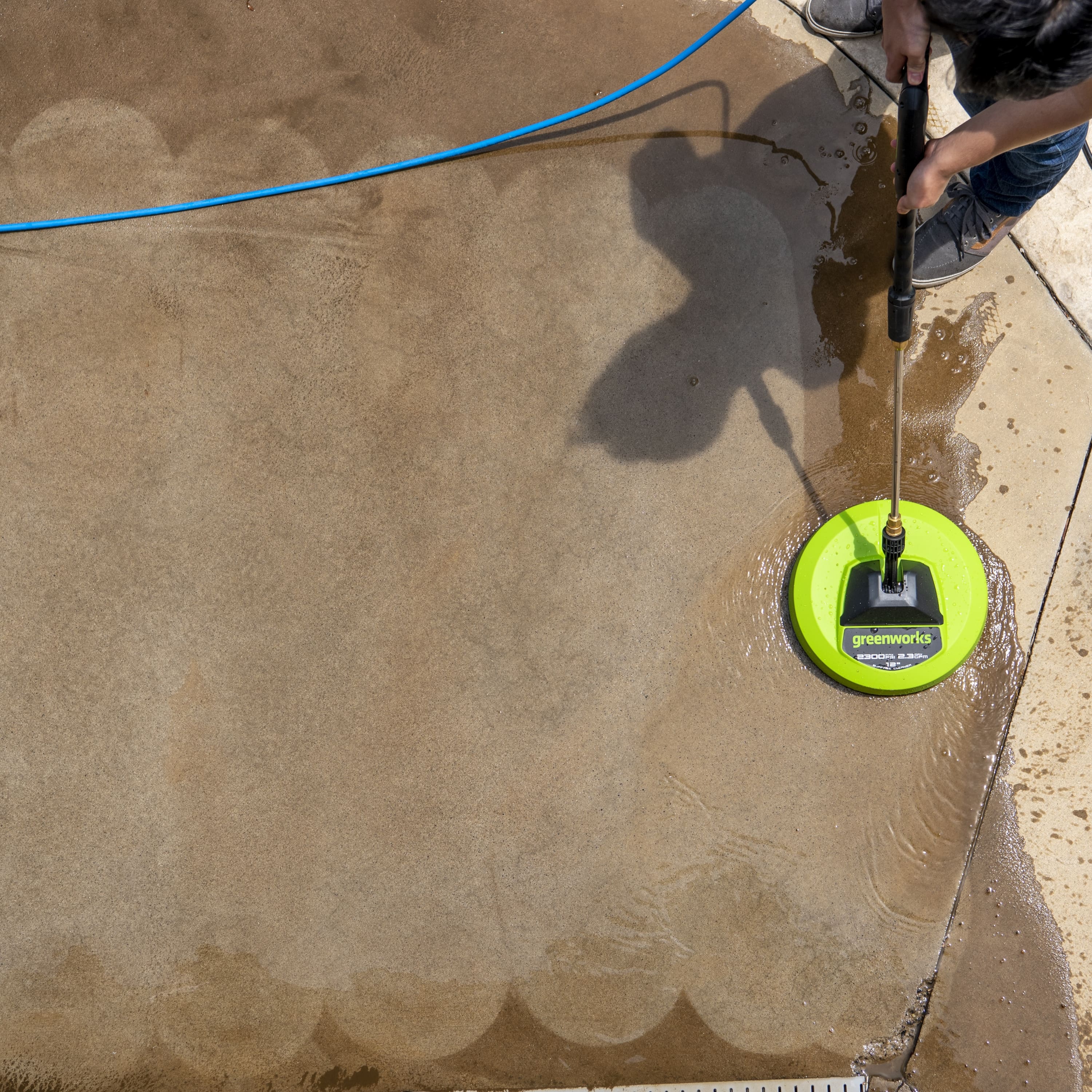 Alt View 21. Greenworks - 12" Pressure Washer Surface Cleaner Attachment - Green.