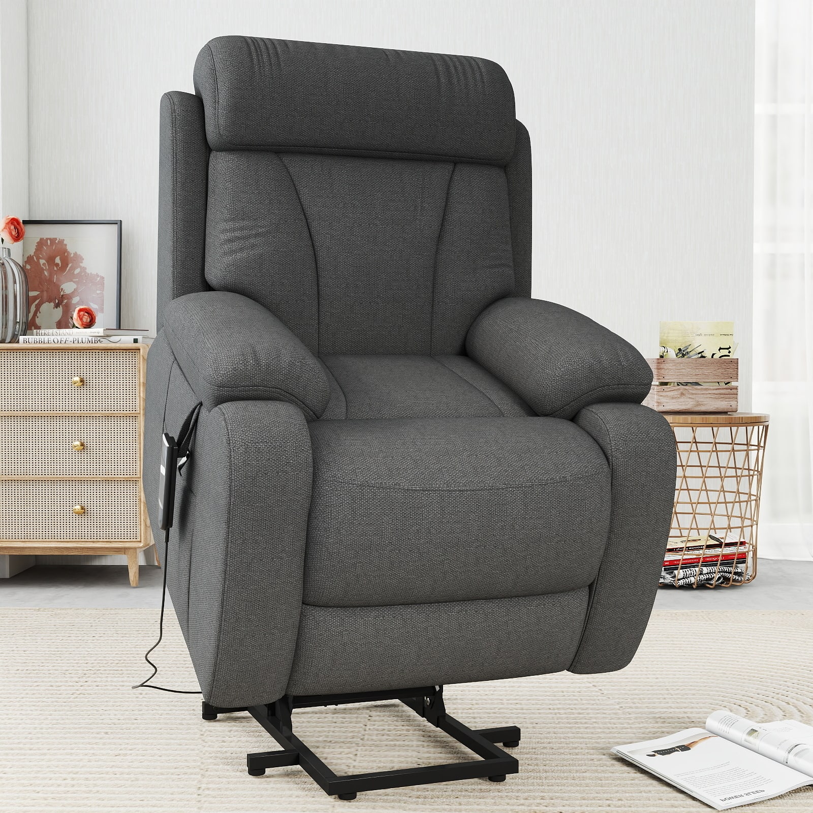 TinyHomie - Power Lift Recliner for Elderly Lift Chair Recliners for Small Spaces Electric Recliner Chairs - Gray